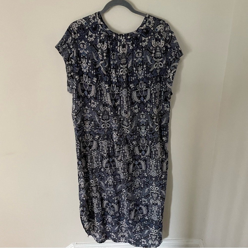 XiRENA Kennedy 100% cotton gauze kaftan midi dress swim cover XS Blue Eye Cat - Picture 6 of 6